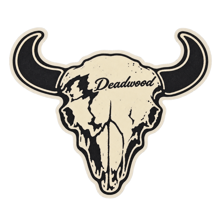 Deadwood Buffalo Skull Sticker isolated on transparent background