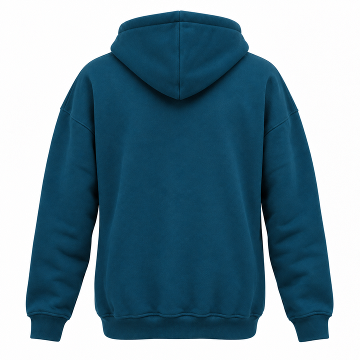 Deadwood Camper Soft Hoodie in teal — plain back view