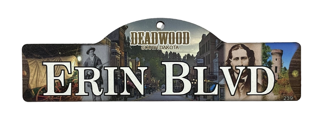 Erin Blvd — actual photographed Deadwood street sign