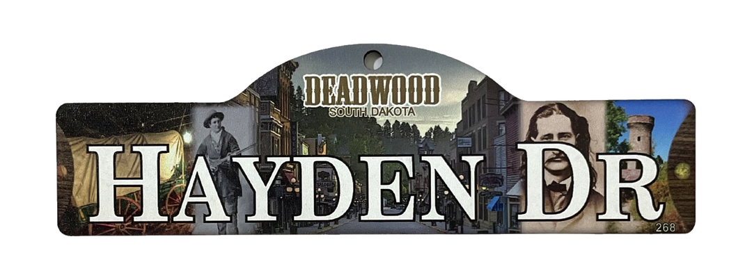 Hayden Dr — actual photographed Deadwood street sign