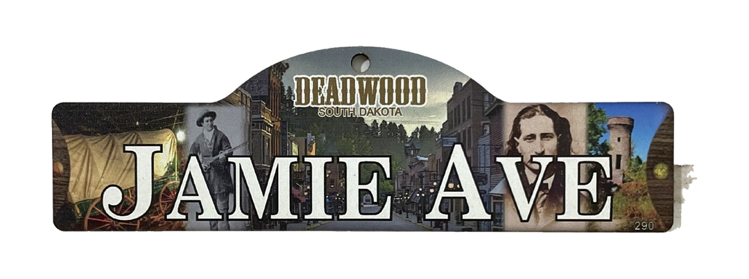 Jamie Ave — actual photographed Deadwood street sign