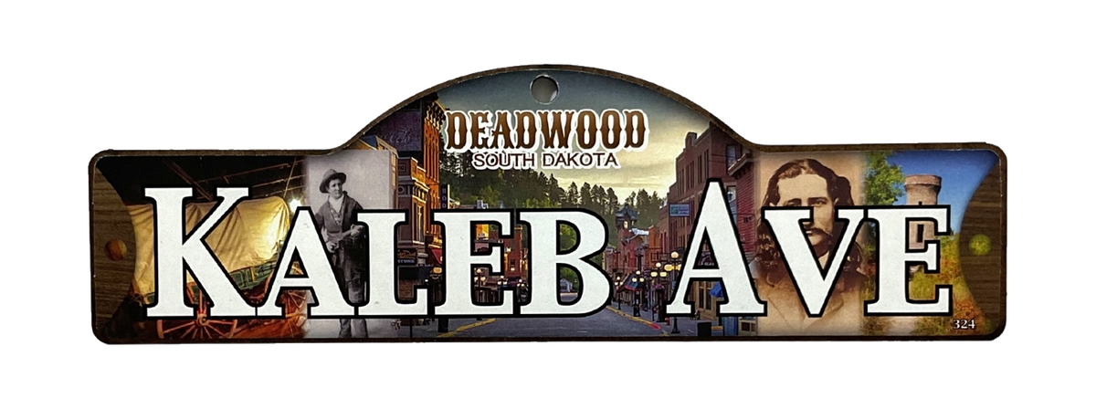 Kaleb Ave — actual photographed Deadwood street sign