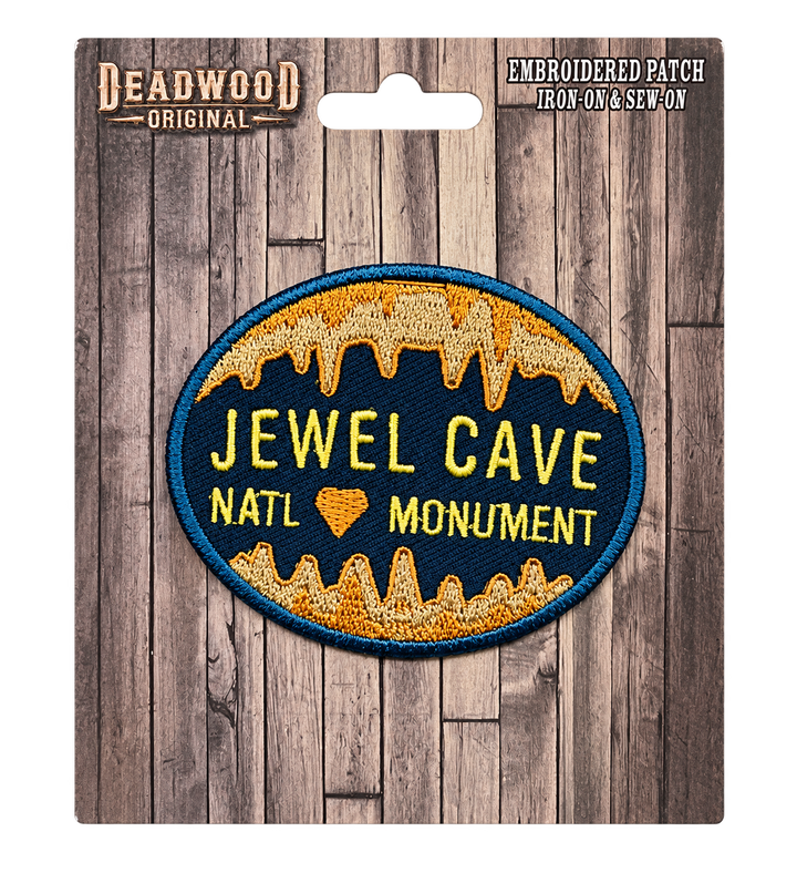 Jewel Cave National Monument Embroidered Patch — Deadwood Original card, transparent background