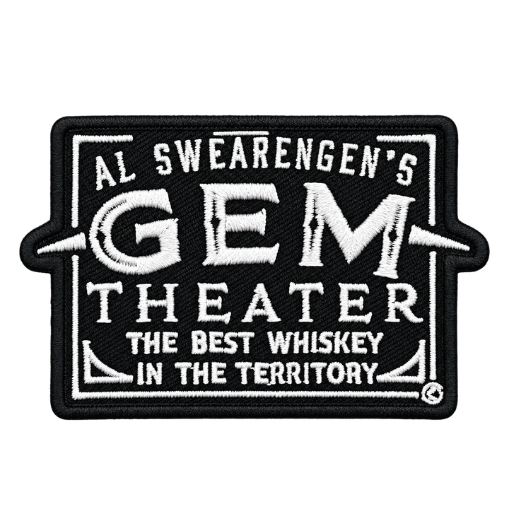 Al Swearengen’s Gem Theater Embroidered Patch — patch alone, transparent background