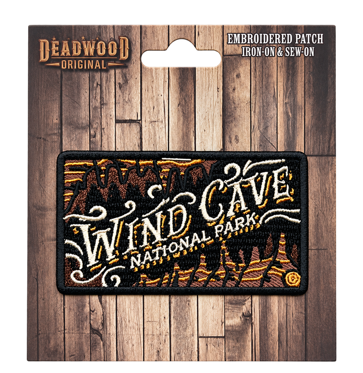 Wind Cave National Park Embroidered Patch — Deadwood Original card, transparent background