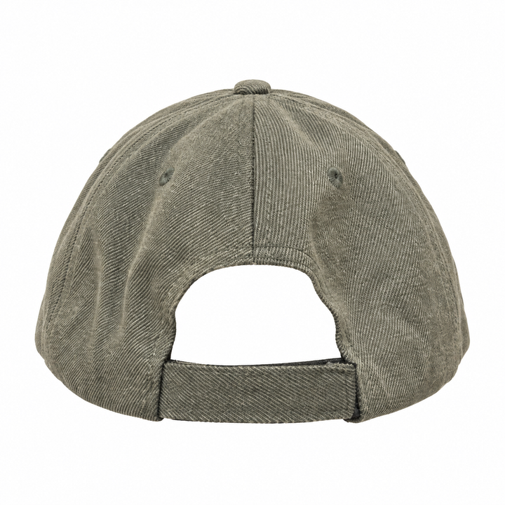 Deadwood Pine Tree Leather Patch Hat – Washed Olive; back product view