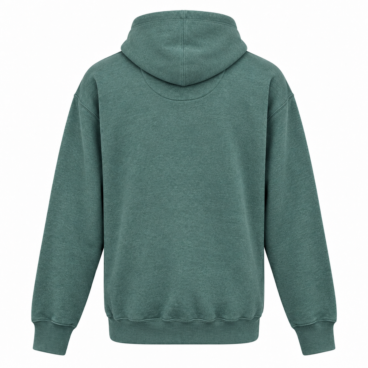 Green Deadwood soft pullover hoodie, plain back view