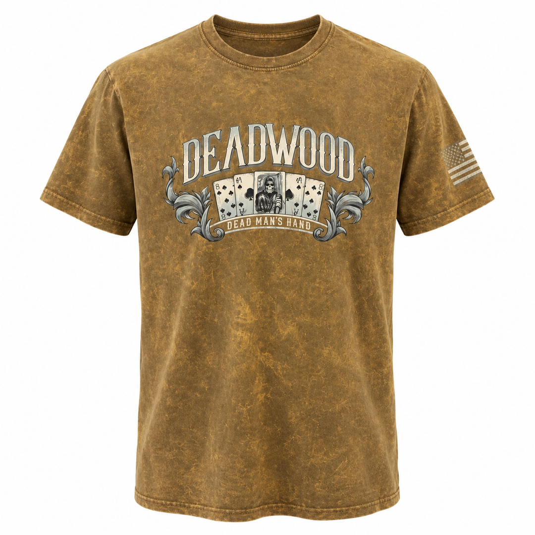 Washed brown Deadwood Wild Bill Watch Your Back T-shirt front