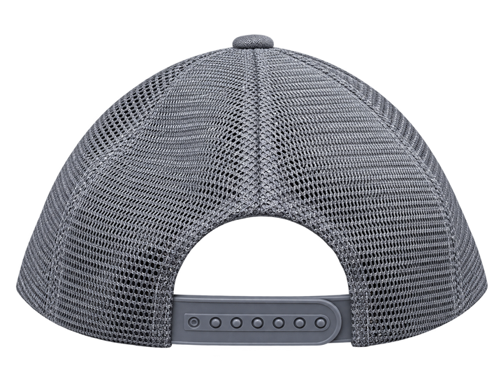 Gray American flag removable patch trucker hat, back product view