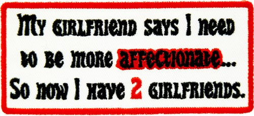 My Girlfriend Says Affectionate Patch, Funny Patches — detail view 1