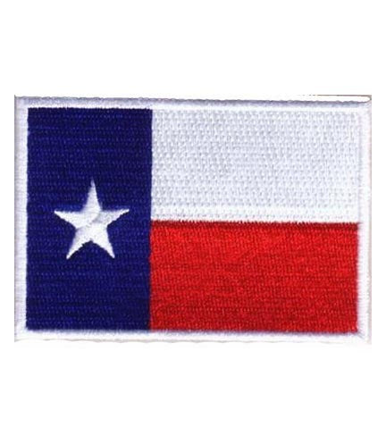 Texas Flag White Border Patch, 50 State Flag Patches — product image