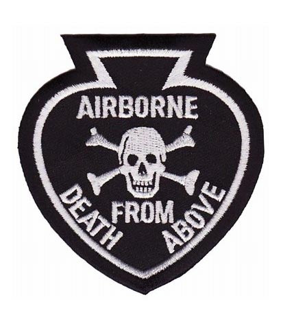 Airborne Spade &amp; Skull Black Patch, Airborne Patches — product image