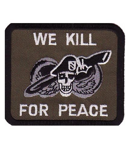We Kill For Peace Skull Soldier Patch, Military Patches — product image