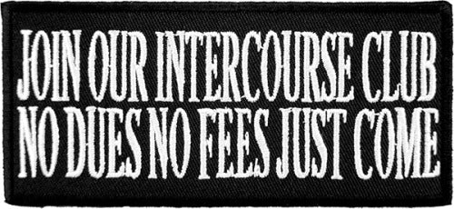 Join Our Intercourse Club Patch, Dirty Biker Patches — detail view 1