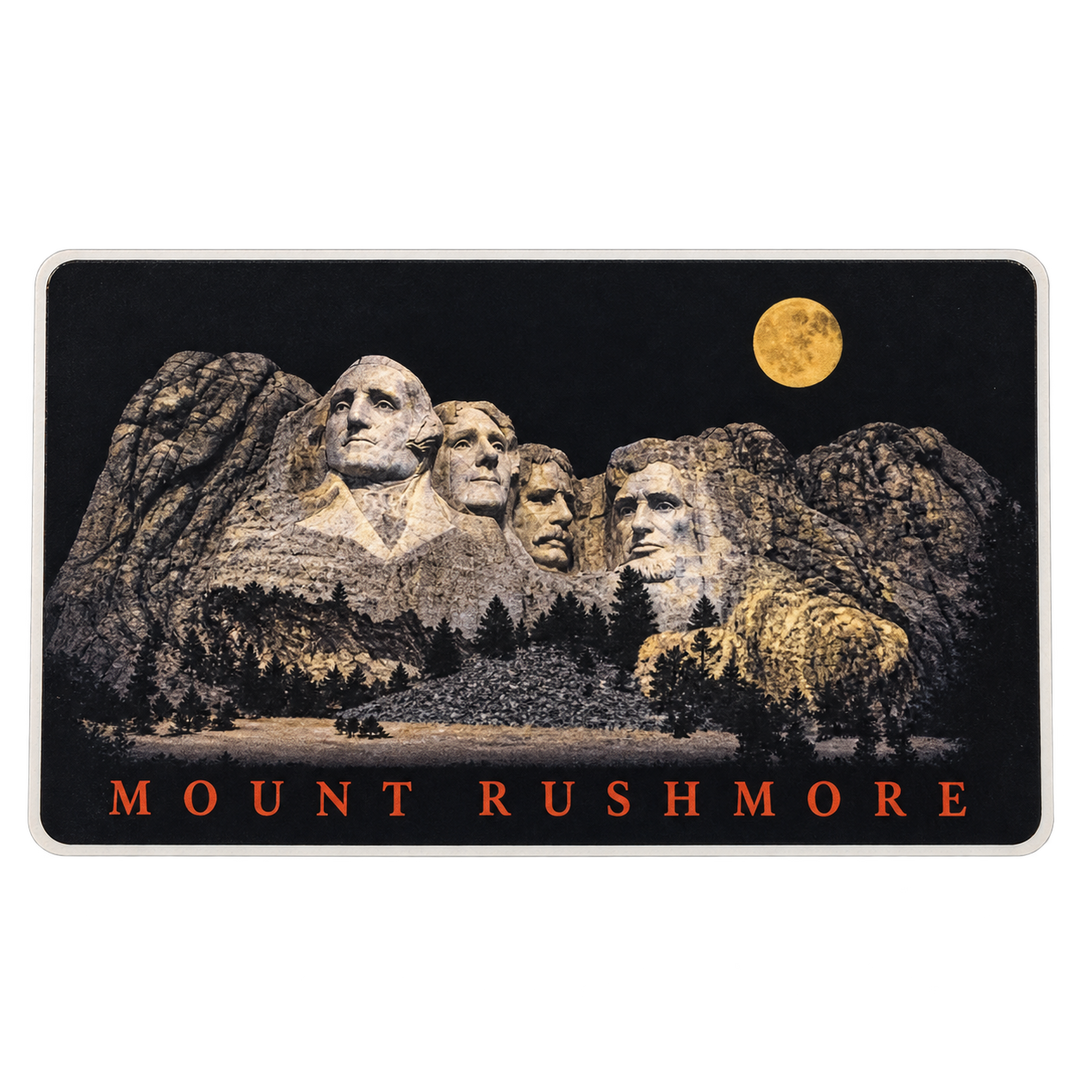 Mount Rushmore Moonlight Sticker isolated on transparent background