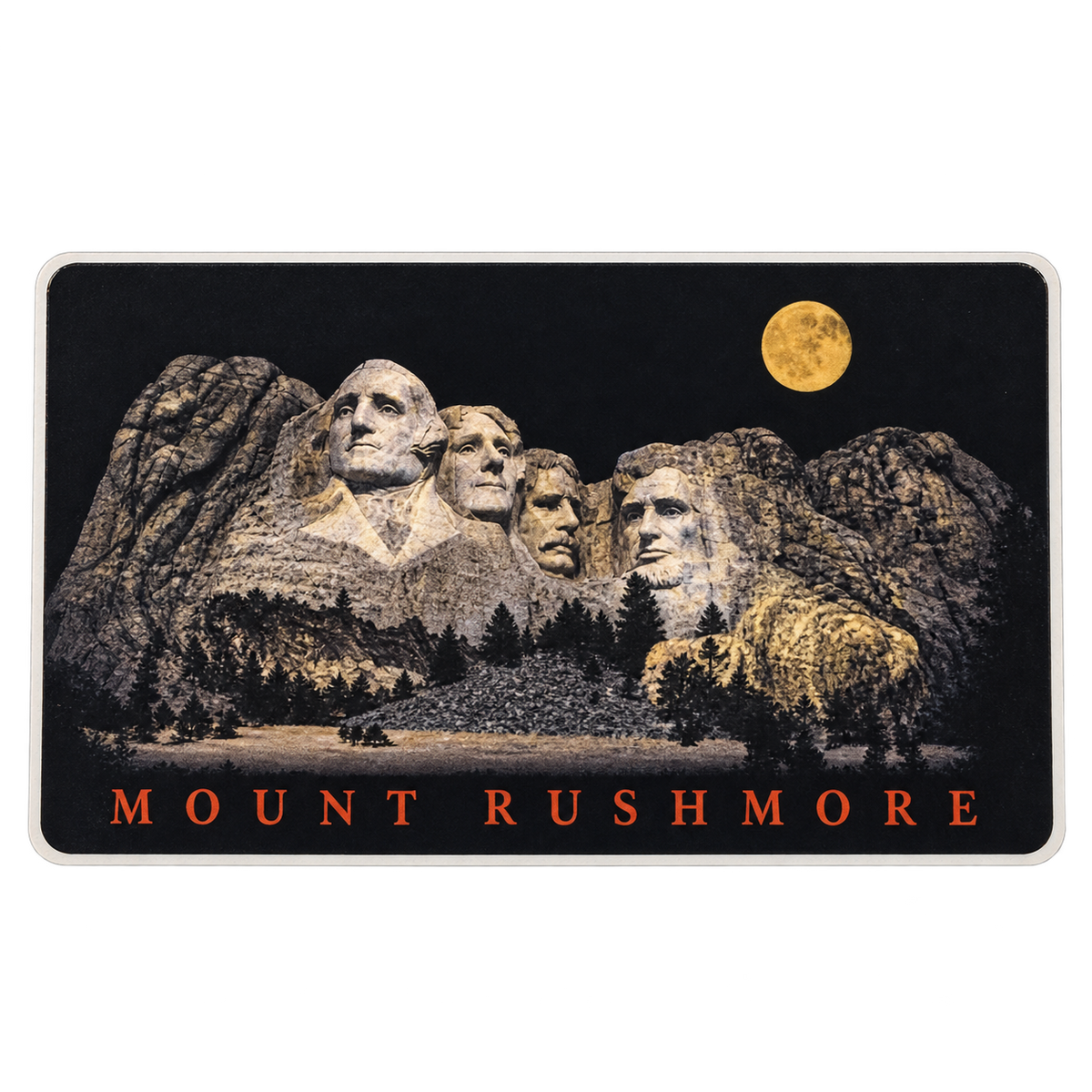 Mount Rushmore Moonlight Sticker isolated on transparent background