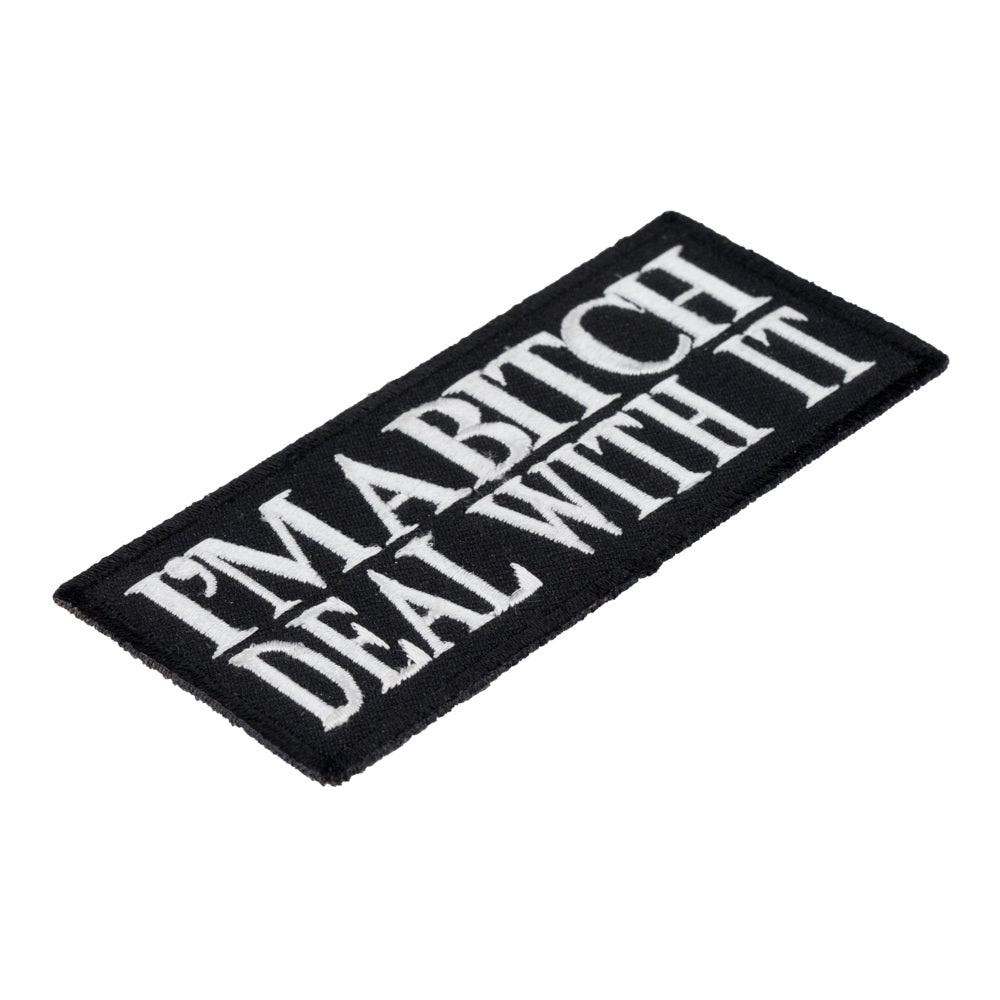 I'm A Bitch Deal With It Patch, Ladies Biker Patches — detail view 1