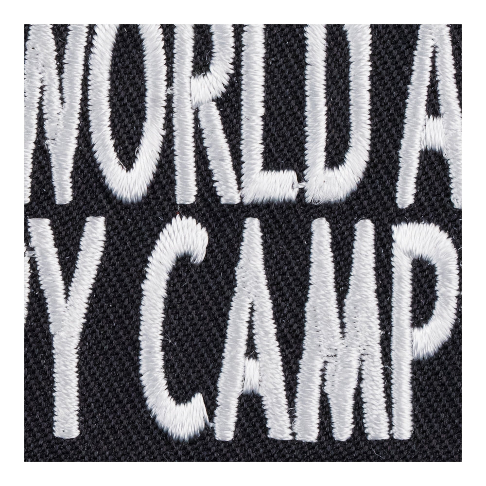 Sick World Happy Camper Patch, Funny Sayings Patches — detail view 2