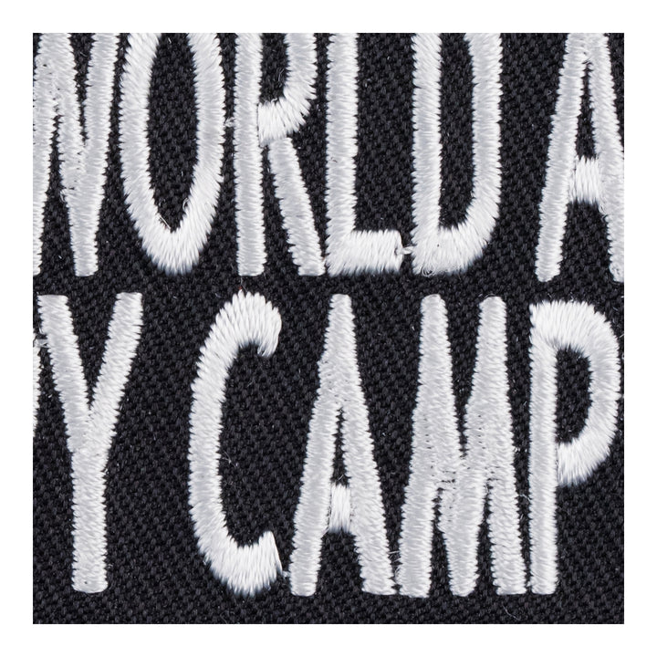 Sick World Happy Camper Patch, Funny Sayings Patches — detail view 2