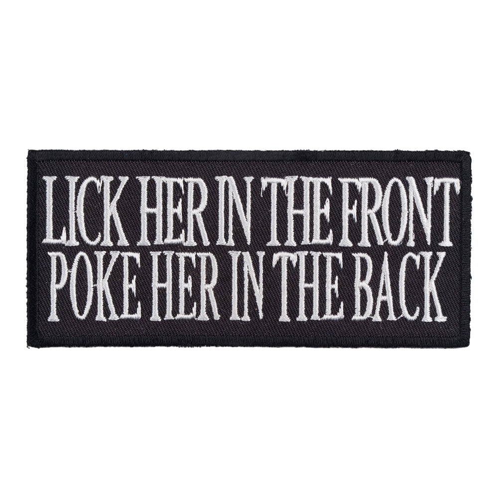 Lick Her In The Front Patch, Dirty Sayings Patches — product image