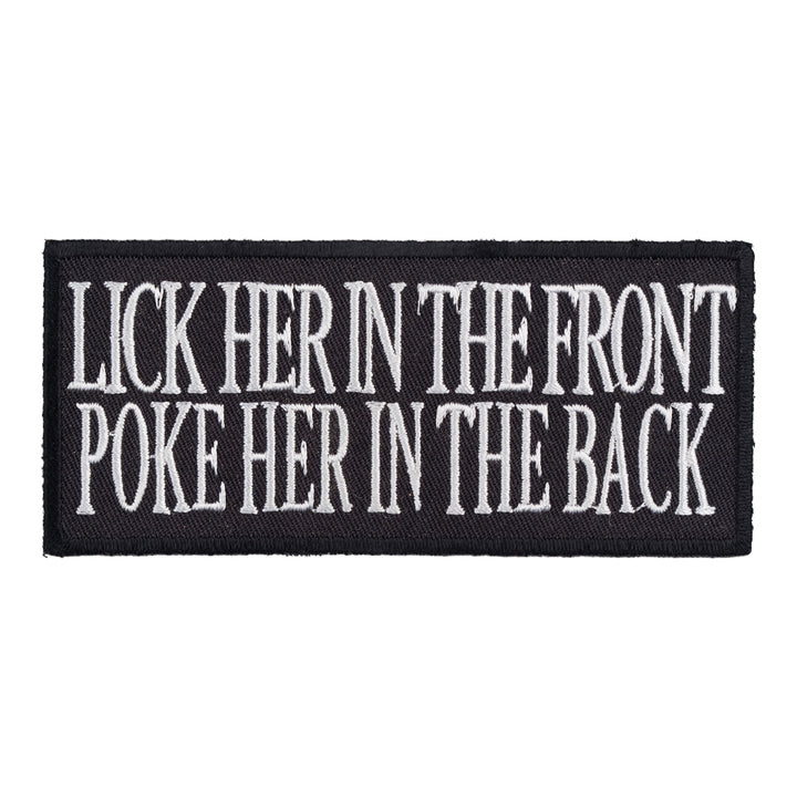 Lick Her In The Front Patch, Dirty Sayings Patches — product image