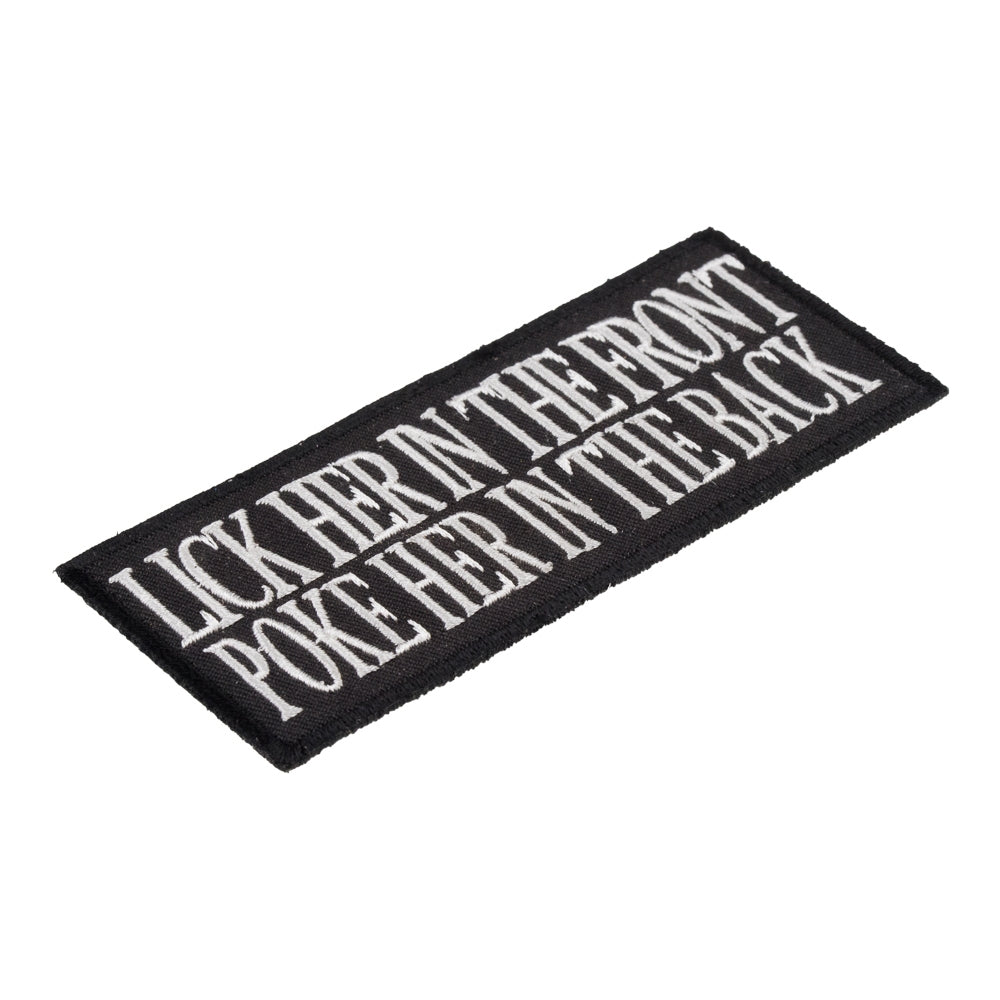 Lick Her In The Front Patch, Dirty Sayings Patches — detail view 1