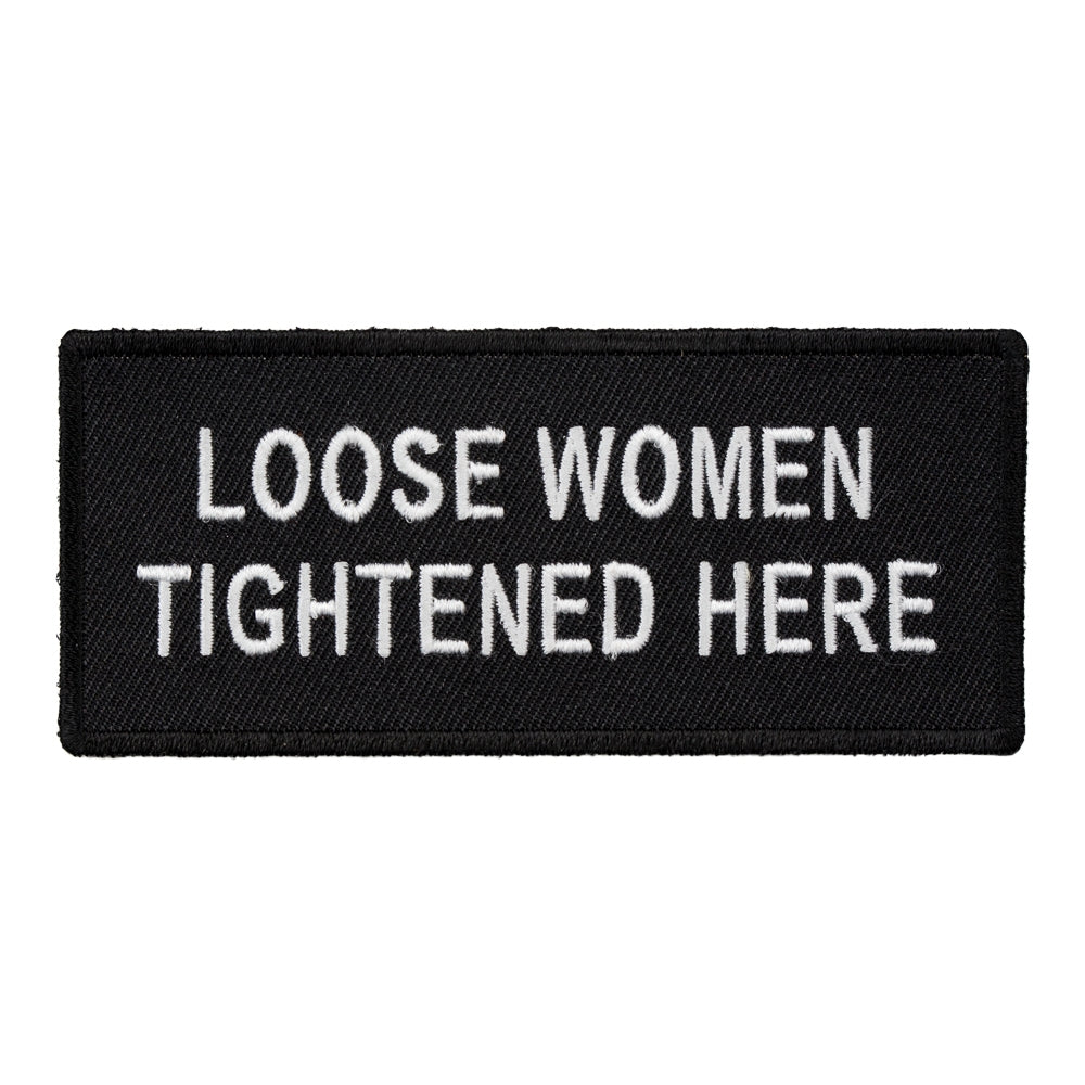 Loose Women Tightened Here Patch, Dirty Sayings Patches — product image
