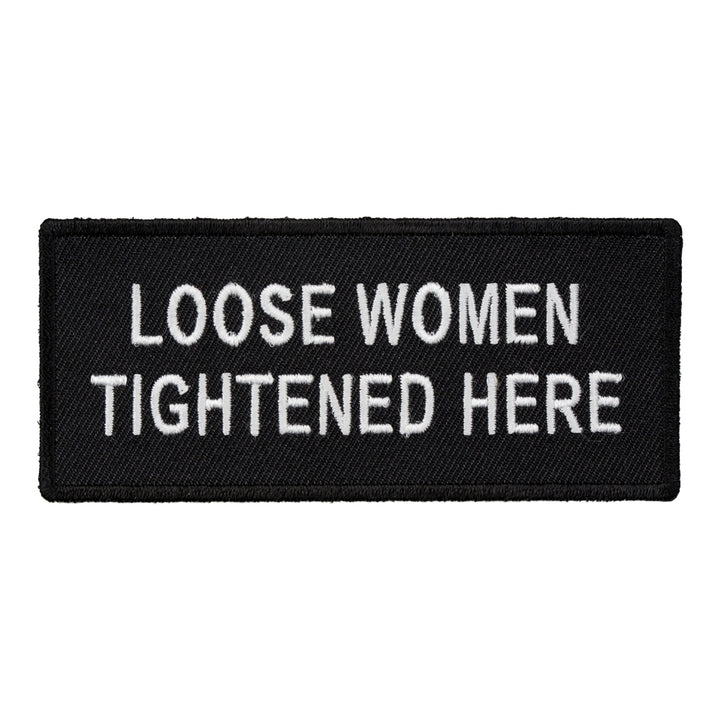 Loose Women Tightened Here Patch, Dirty Sayings Patches — product image
