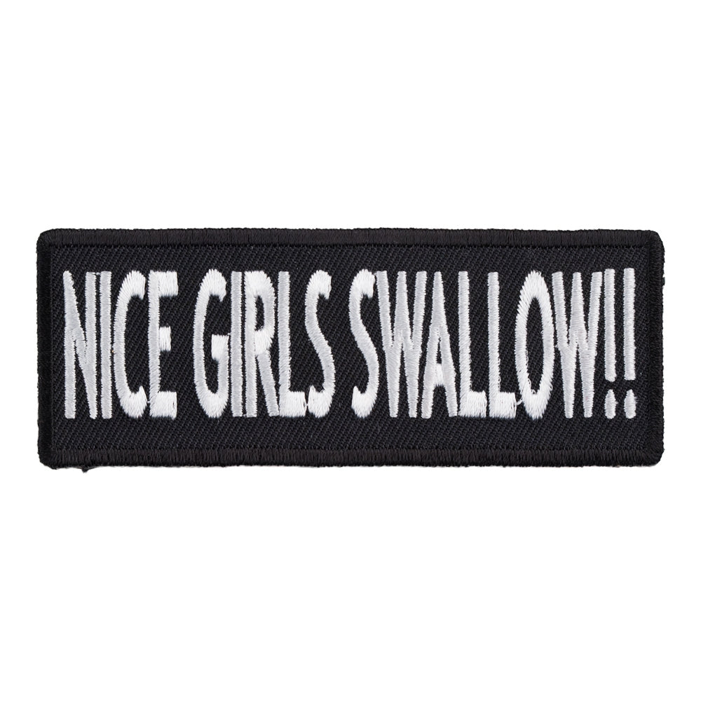 Nice Girls Swallow Patch, Dirty Sayings Patches — product image