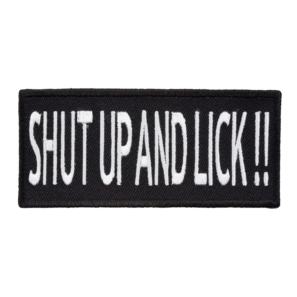 Shut Up And Lick Patch, Dirty Sayings Patches — product image