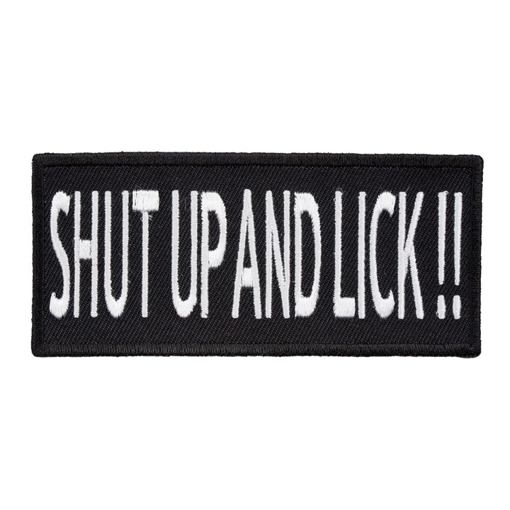 Shut Up And Lick Patch, Dirty Sayings Patches — product image
