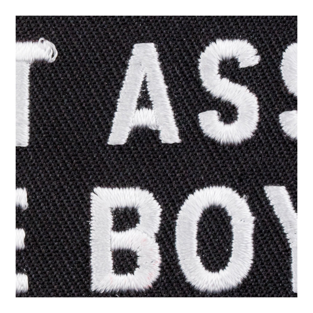 Smart Ass White Boy Patch, Vulgar Sayings Patches — detail view 2