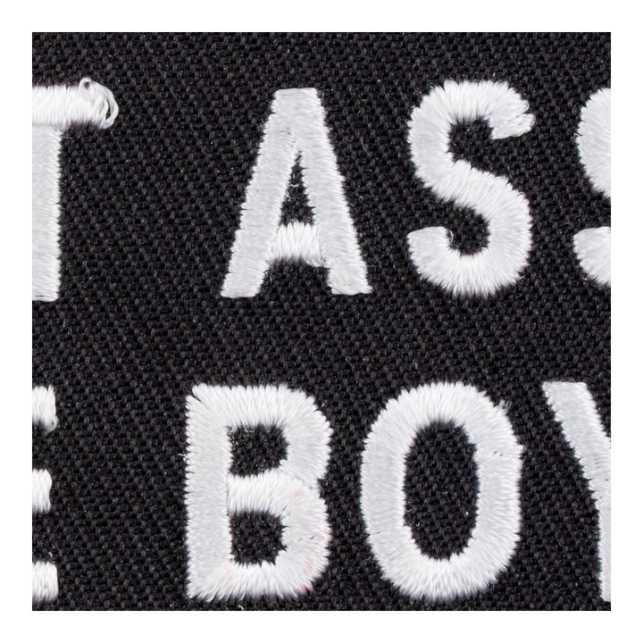 Smart Ass White Boy Patch, Vulgar Sayings Patches — detail view 2