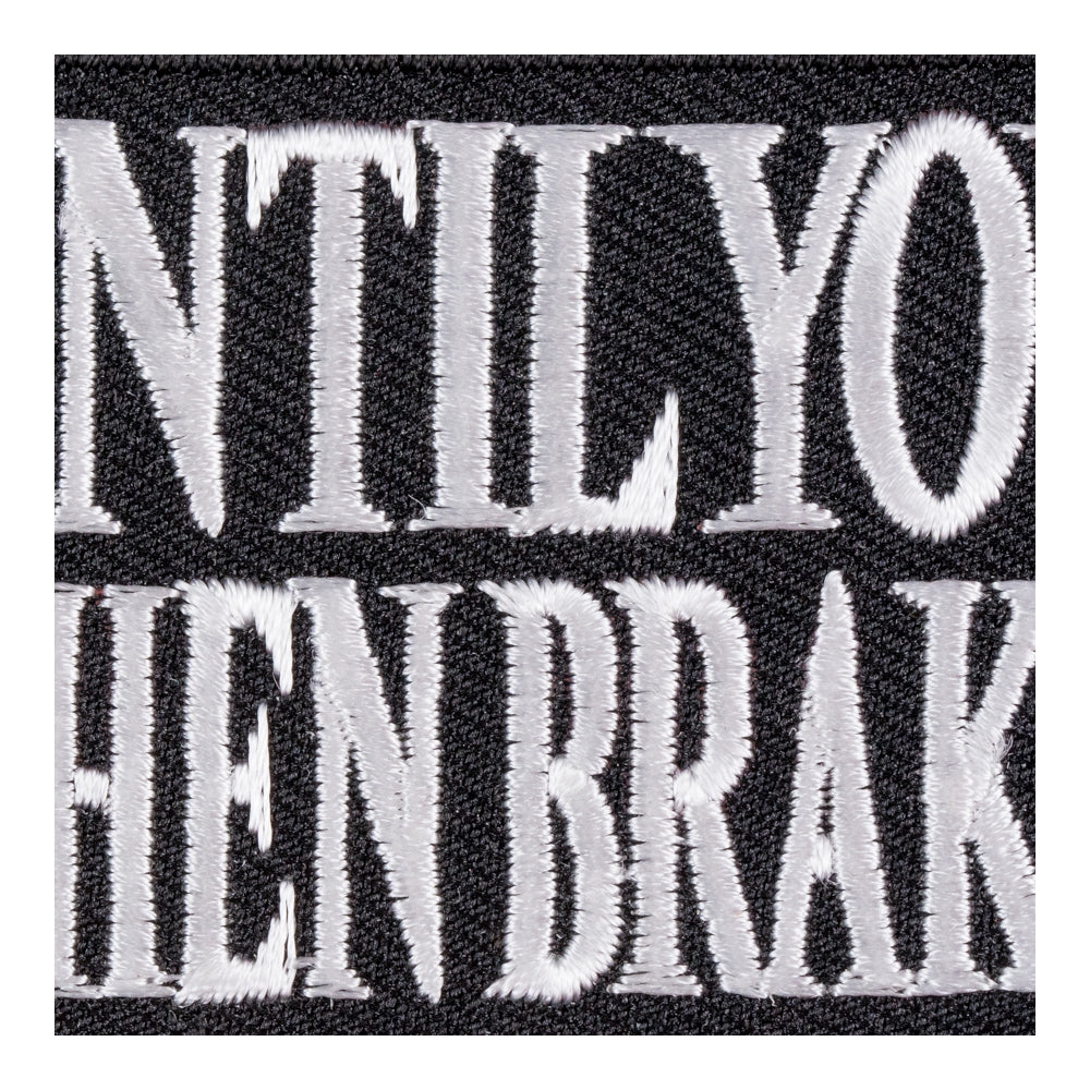 Wide Open Til You See God Patch, Biker Sayings Patches — detail view 2