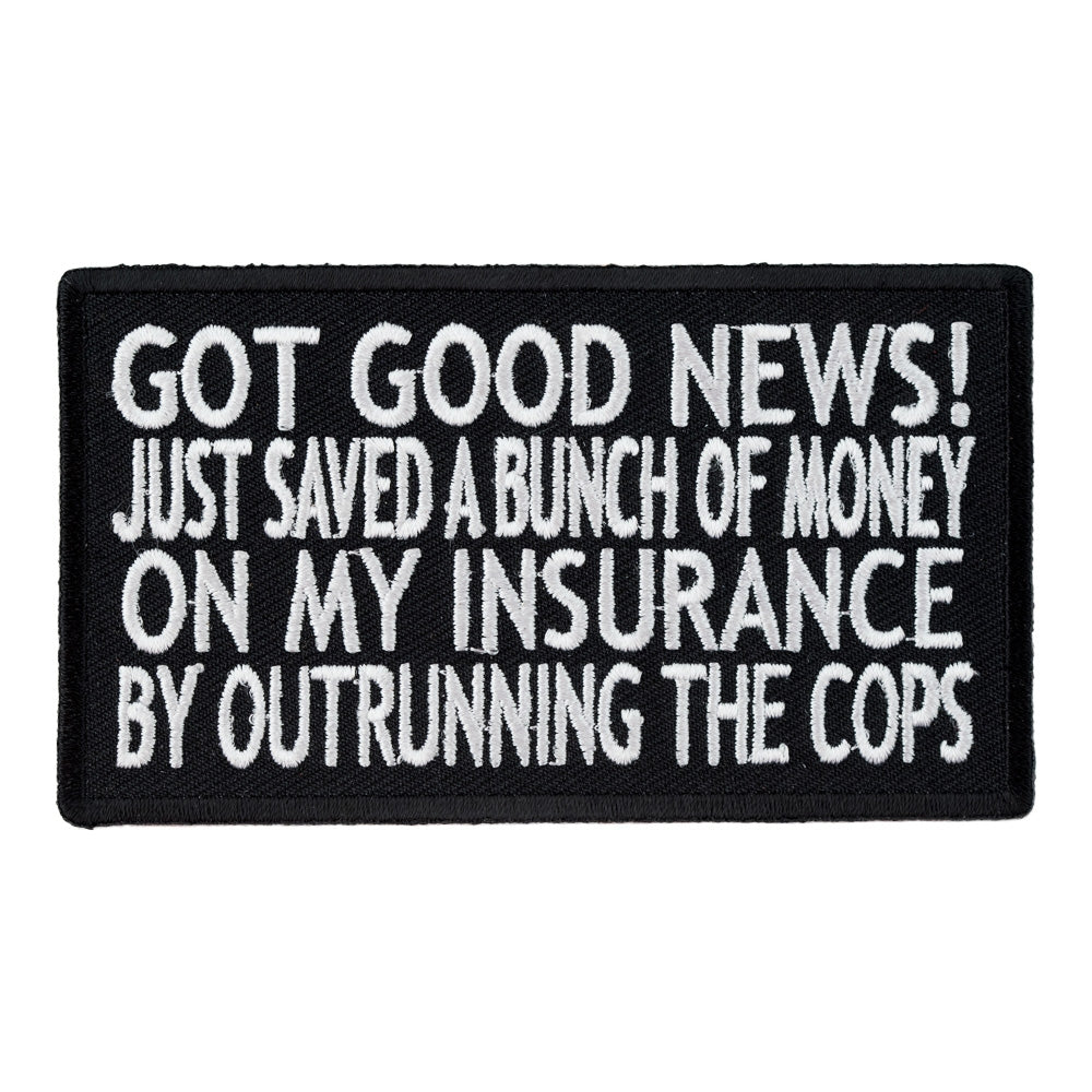 Got Good News Insurance Patch, Funny Biker Patches — product image