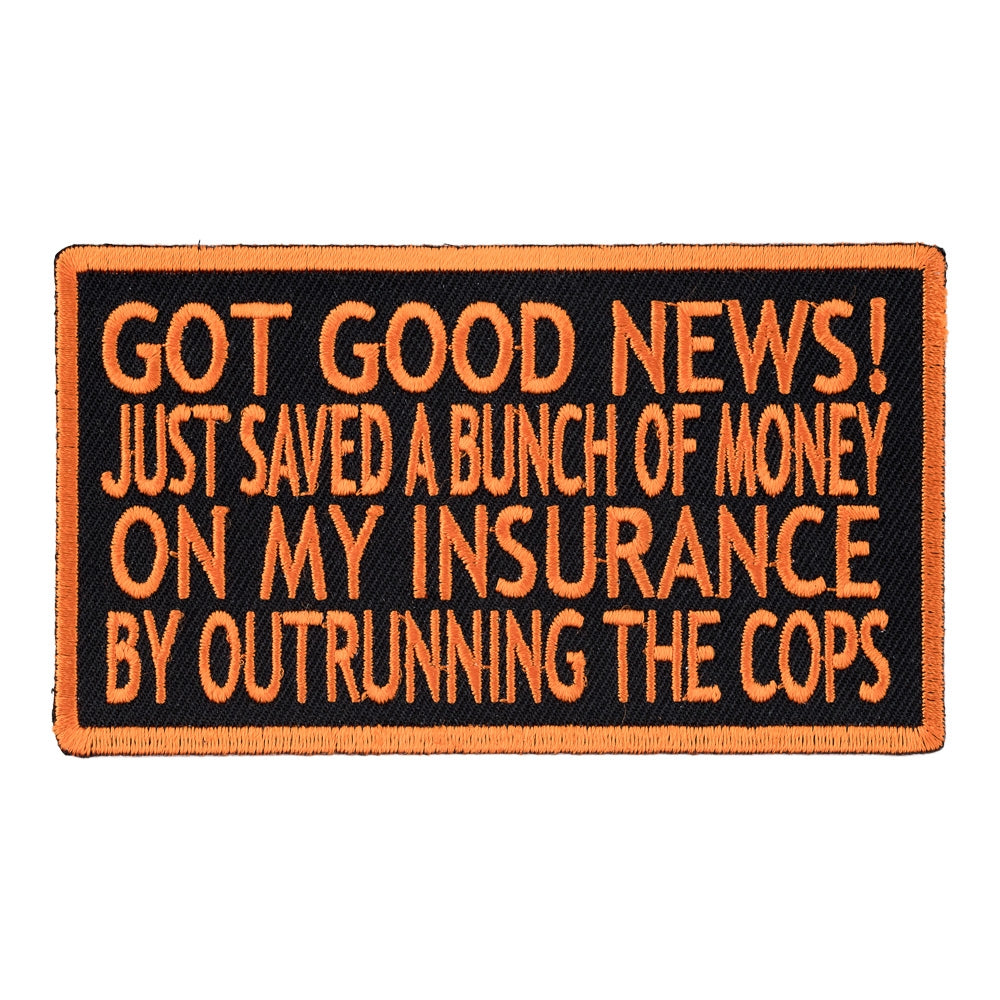 Got Good News Insurance Patch, Funny Biker Patches — product image