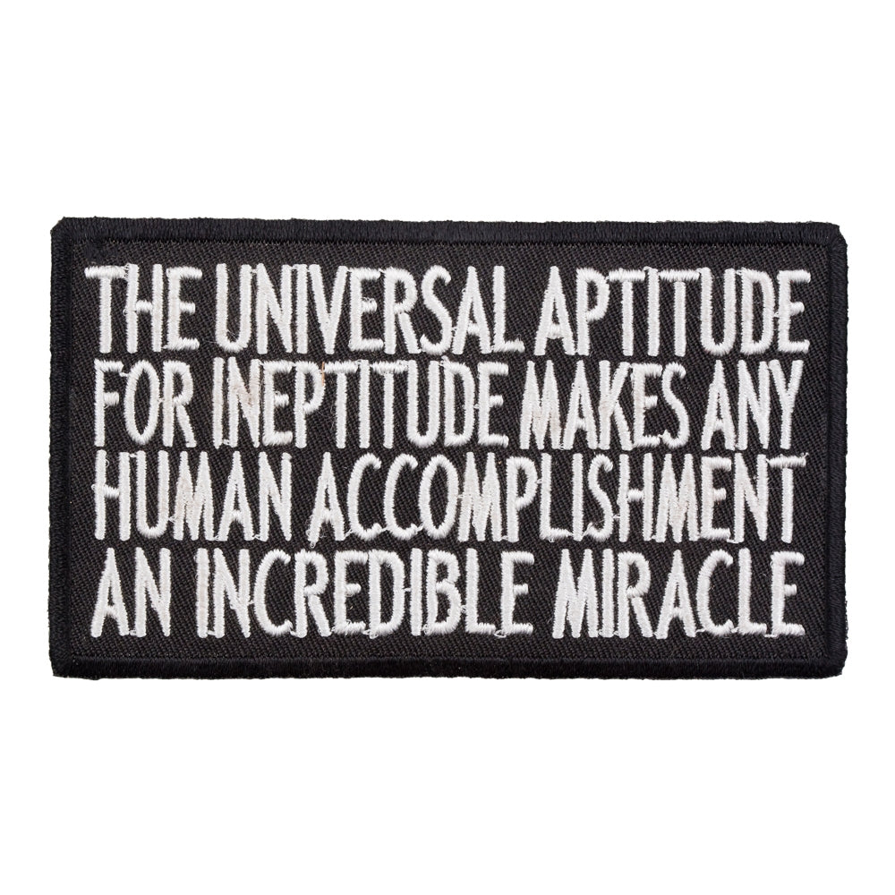 The Universal Aptitude For Ineptitude Patch, Sayings Patches — product image