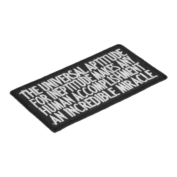 The Universal Aptitude For Ineptitude Patch, Sayings Patches — detail view 1