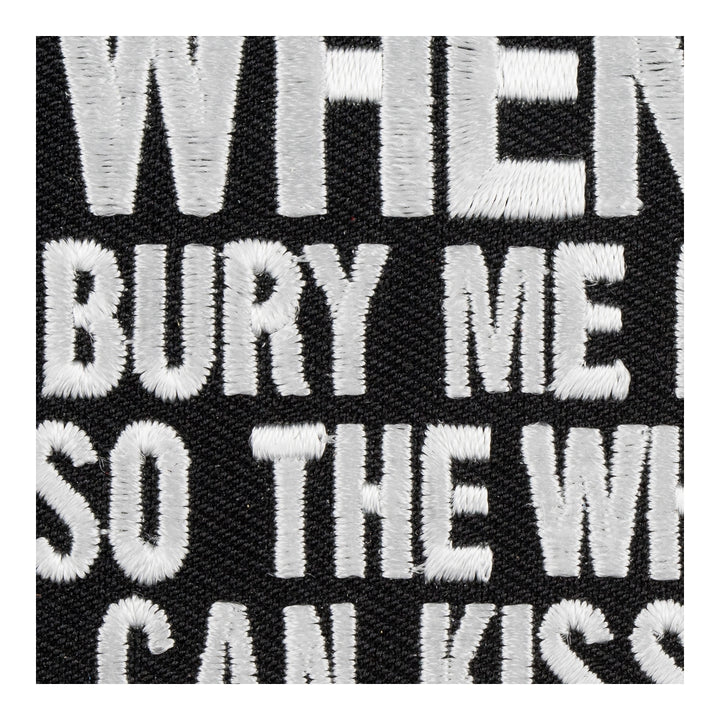 When I Die Bury Me Facedown Patch, Sayings Patches — detail view 2