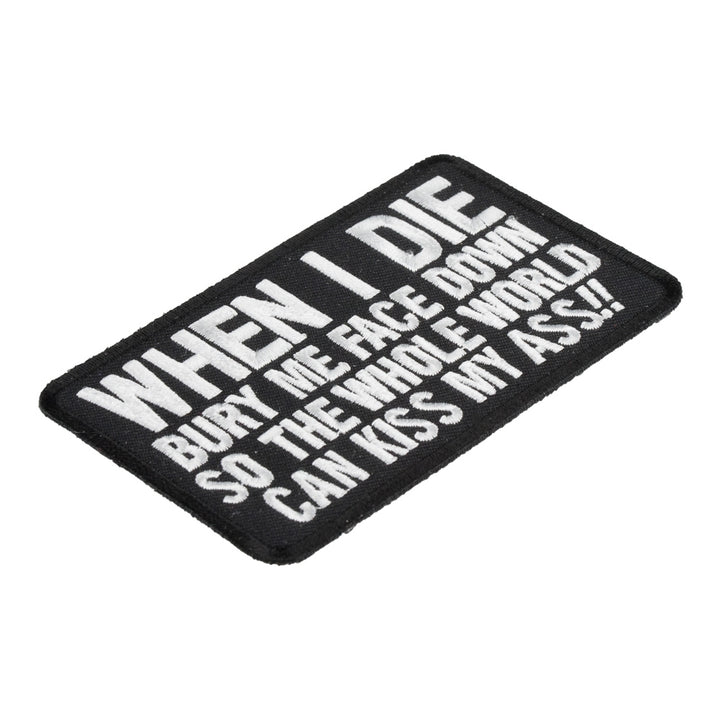 When I Die Bury Me Facedown Patch, Sayings Patches — detail view 1