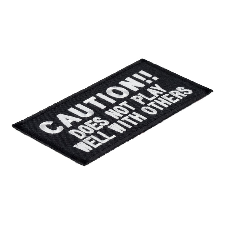 Caution Does Not Play Well Patch, Sayings Patches — detail view 1