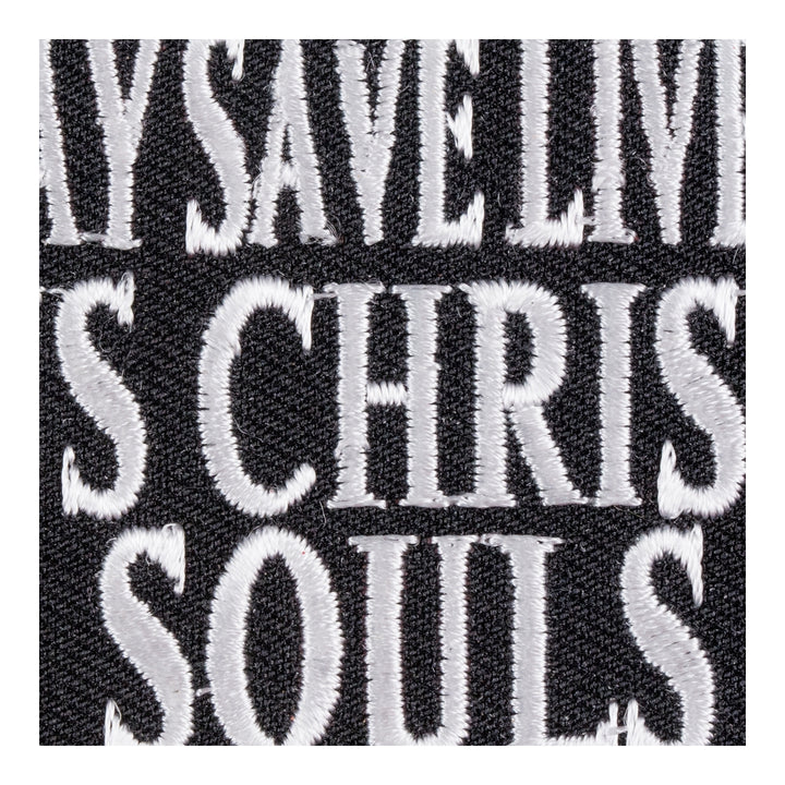 Loud Pipes Jesus Saves Patch, Christian Biker Patches — detail view 2
