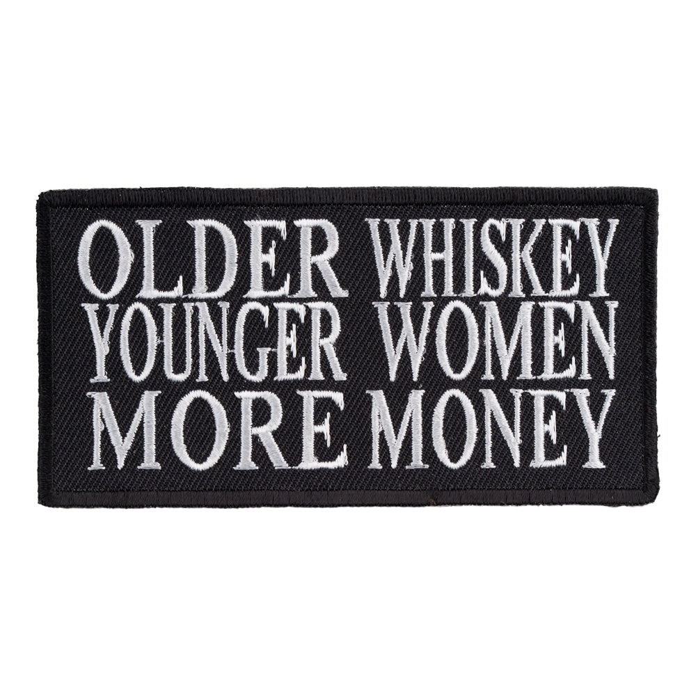 Older Whiskey More Women Patch, Funny Biker Patches — product image