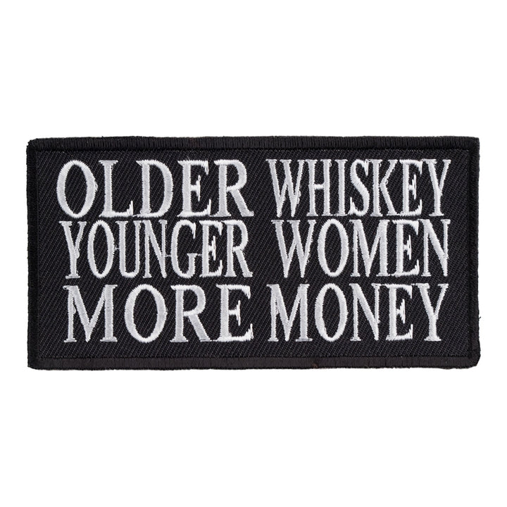 Older Whiskey More Women Patch, Funny Biker Patches — product image