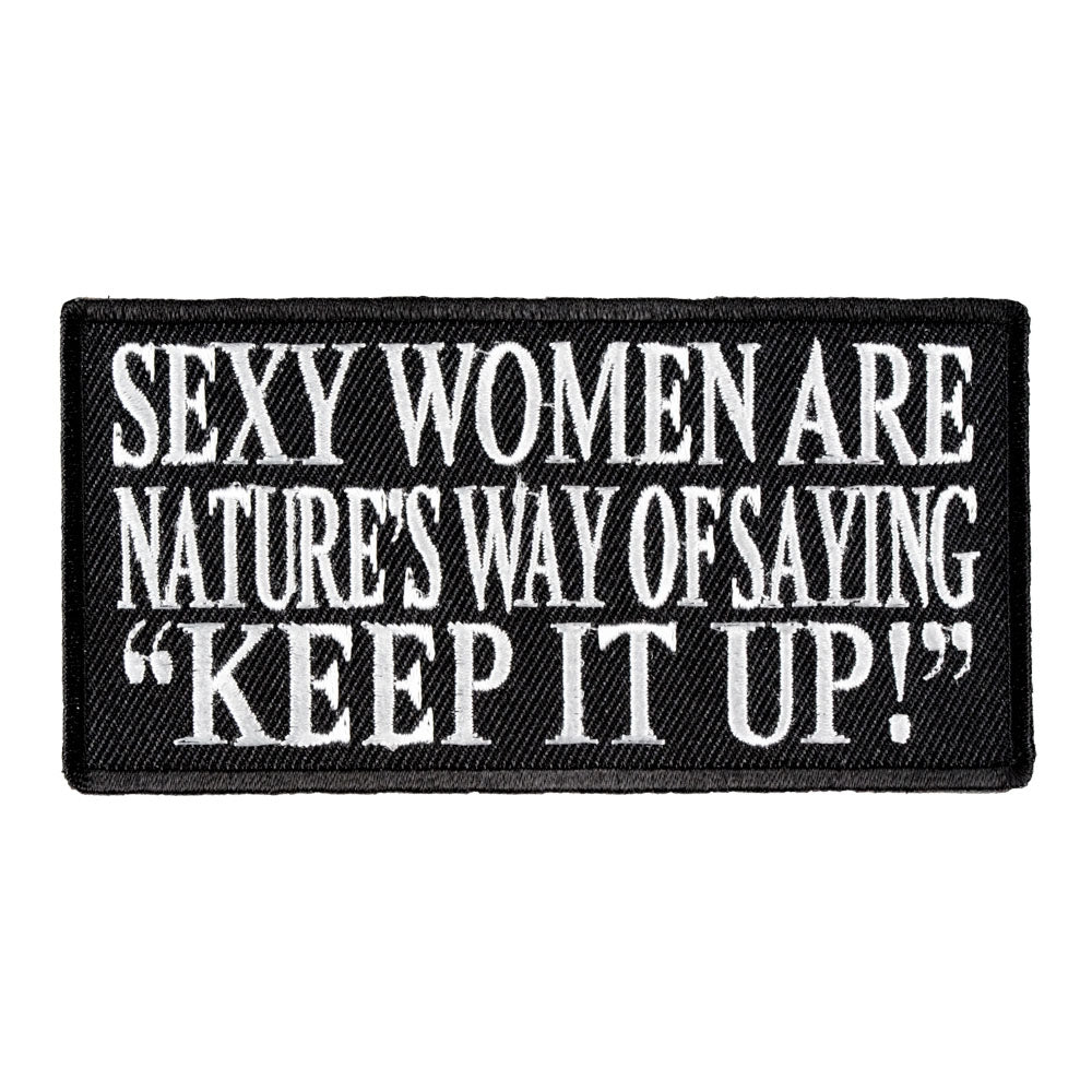 Sexy Women Keep It Up Patch, Funny Sayings Patches — product image