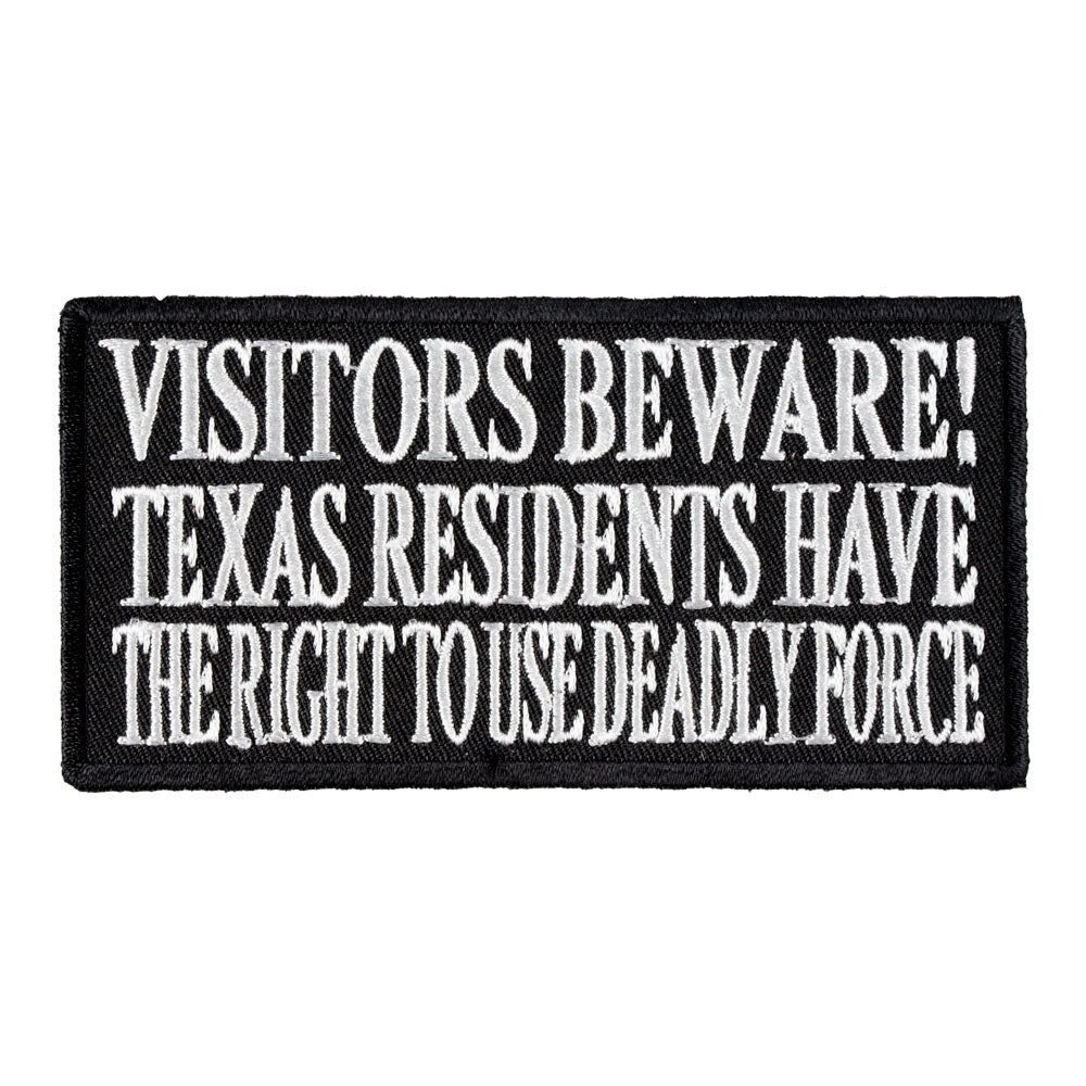 Visitors Beware Texas Residents Patch, Sayings Patches — product image