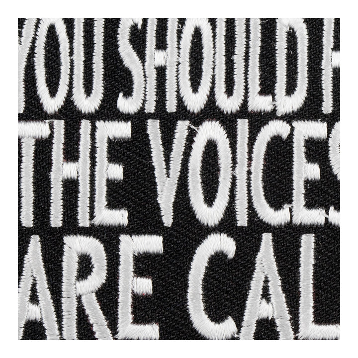 You Should Hear The Voices Patch, Funny Saying Patches — detail view 2