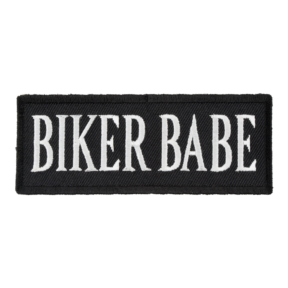 Biker Babe Black & White Patch, Ladies Biker Patches — product image