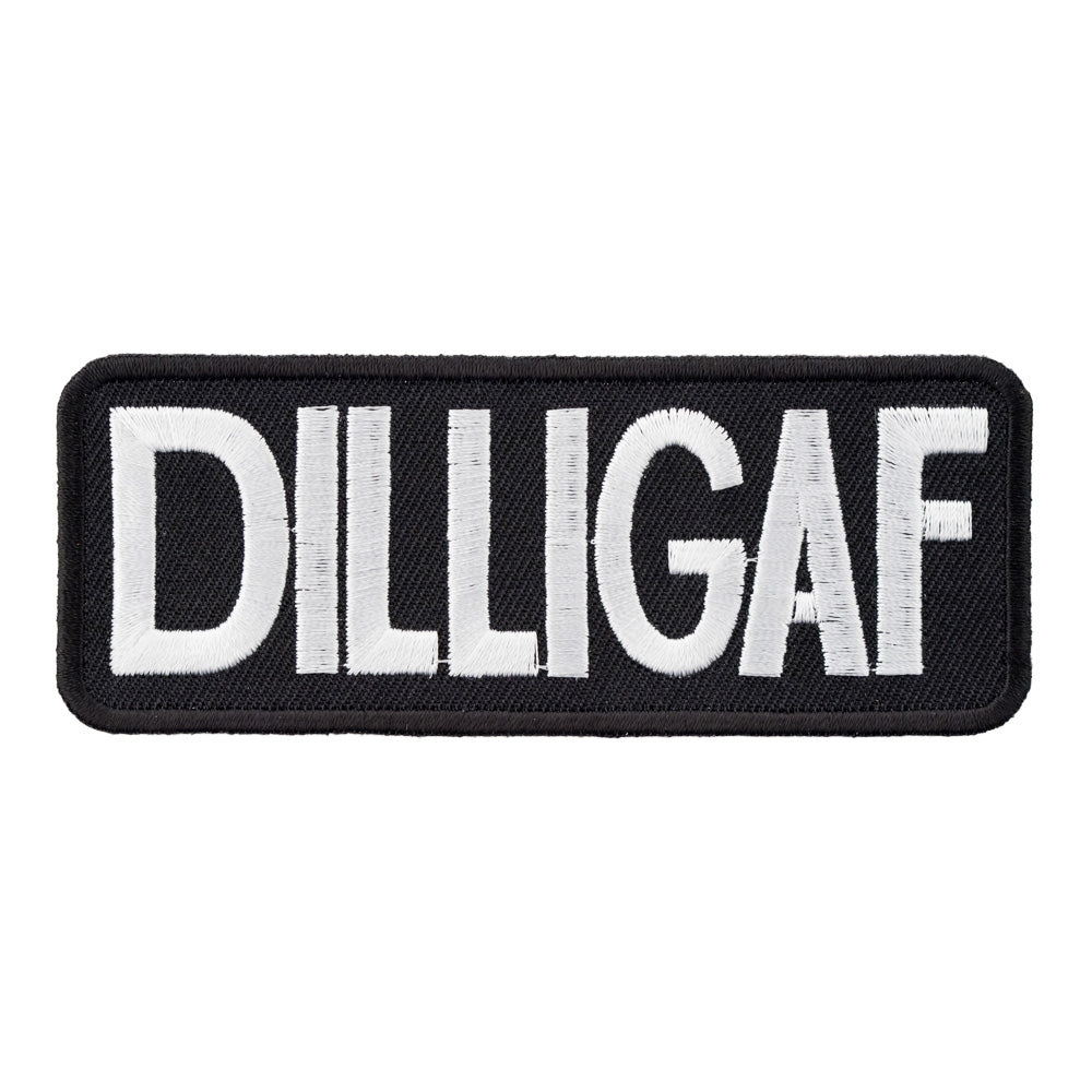 DILLIGAF Patch, Funny Biker Sayings Patches — product image