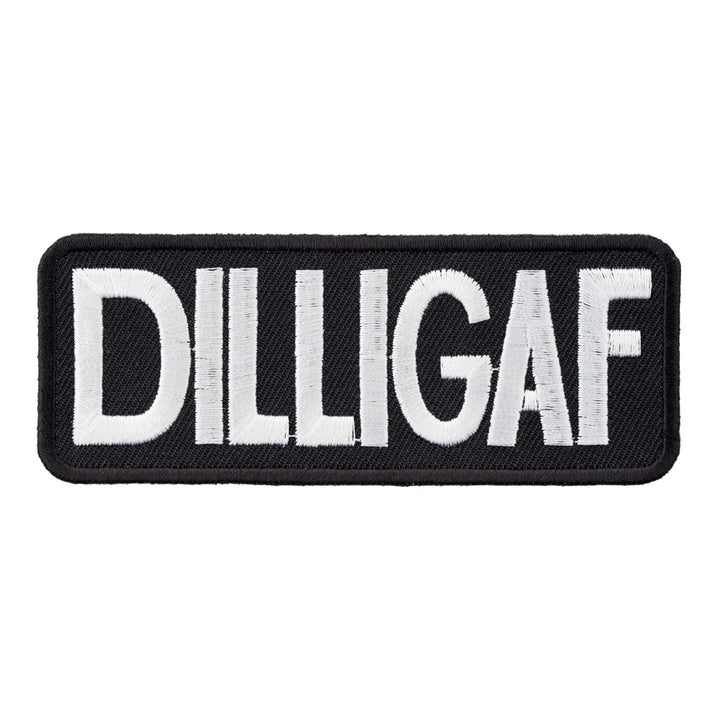 DILLIGAF Patch, Funny Biker Sayings Patches — product image